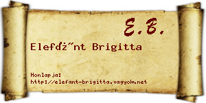 Elefánt Brigitta névjegykártya